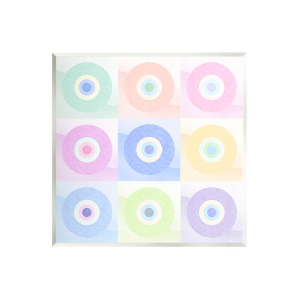 Stupell Industries Modern Pastel Circles Abstract Painting Unframed Art Print Wall Art, 12 x 12