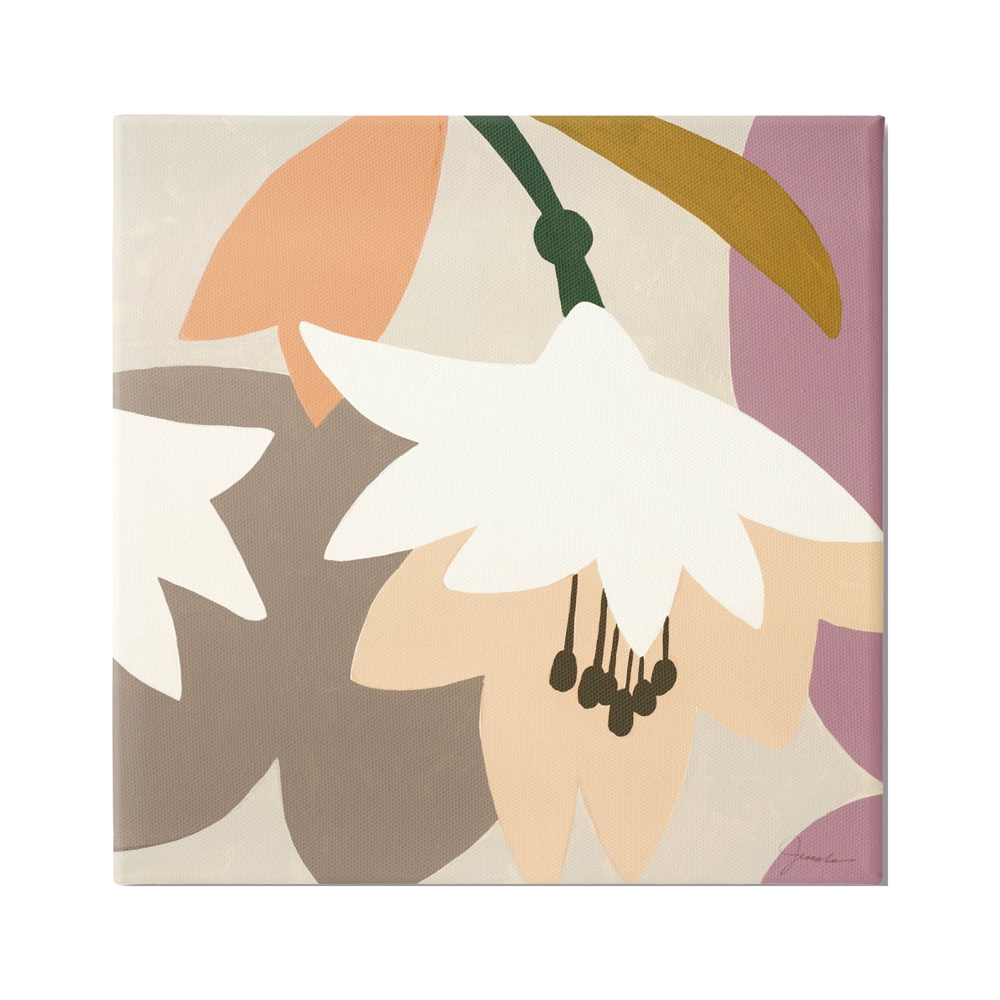 Stupell Industries Modern Pastel Tulips Abstract Painting Gallery Wrapped Canvas Print Wall Art, 30 x 30