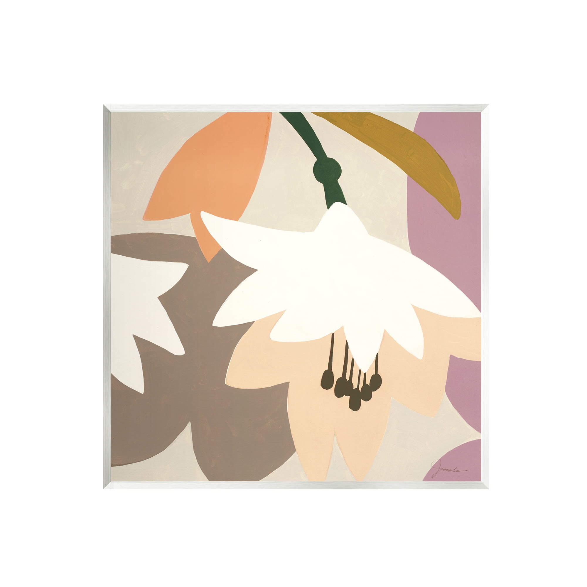 Stupell Industries Modern Pastel Tulips Abstract Painting Unframed Art Print Wall Art, 12 x 12
