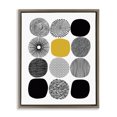 thumbnail image 1 of Stupell Industries Modern Patterned Circles Yellow Accent Brown Floating Frame Canvas Art, 17 x 21, by Lisa Nohren, 1 of 8