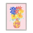 thumbnail image 1 of Stupell Industries Modern Patterned Flowers Botanical & Floral Painting Gray Framed Art Print Wall Art, 11 x 14, 1 of 9