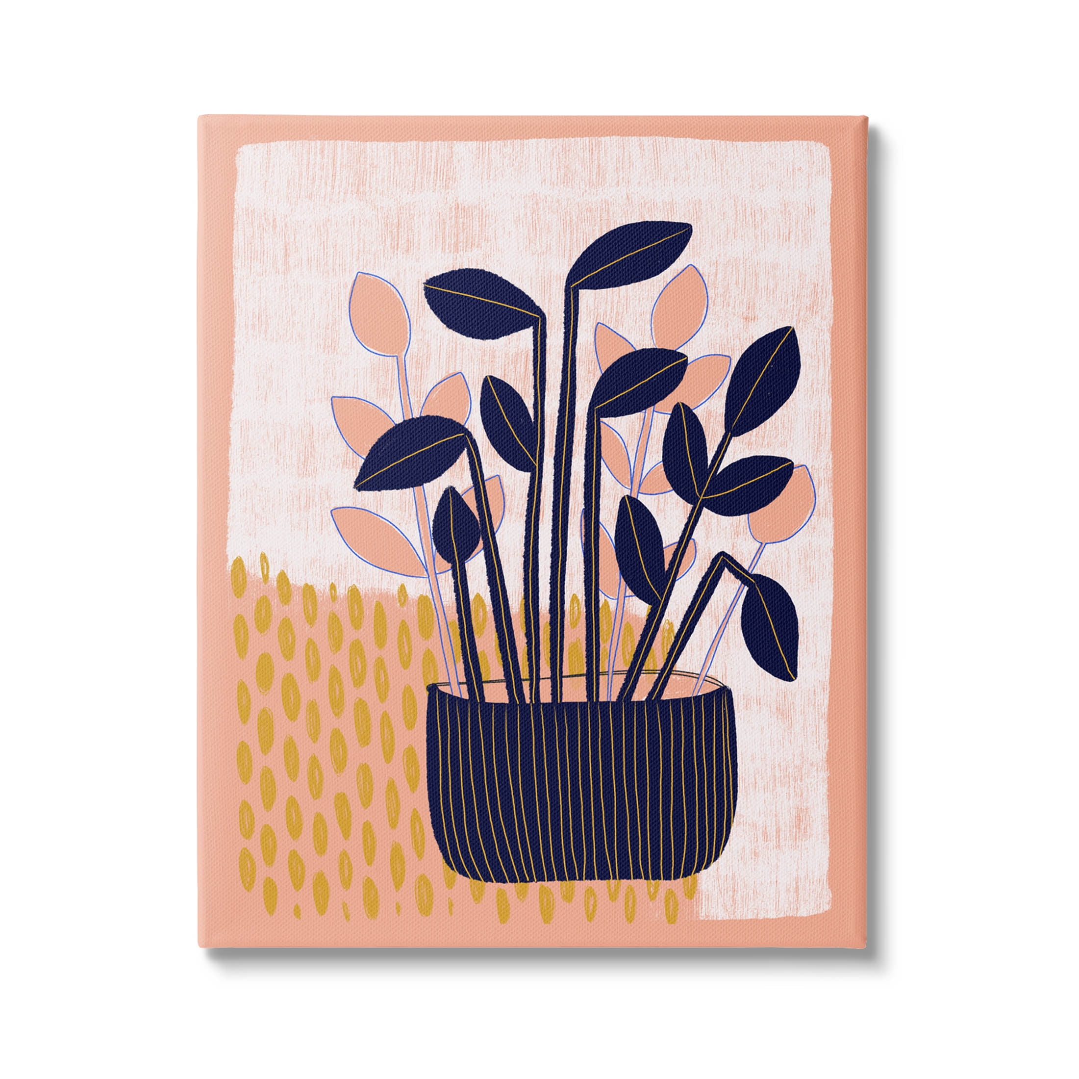 Stupell Industries Modern Patterned Potted Plant Graphic Art Gallery Wrapped Canvas Print Wall Art, Design by Birgit Maria Kiennast