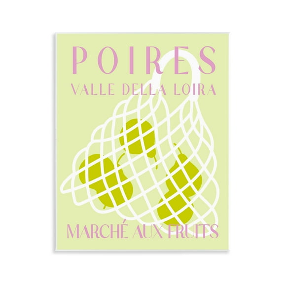 Stupell Industries Modern Pear Fruit Market Food & Beverage Painting Unframed Art Print Wall Art, 11 x 14