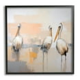 thumbnail image 1 of Stupell Industries Modern Pelicans Trio Animals & Insects Painting Black Framed Art Print Wall Art, 24 x 24, 1 of 9