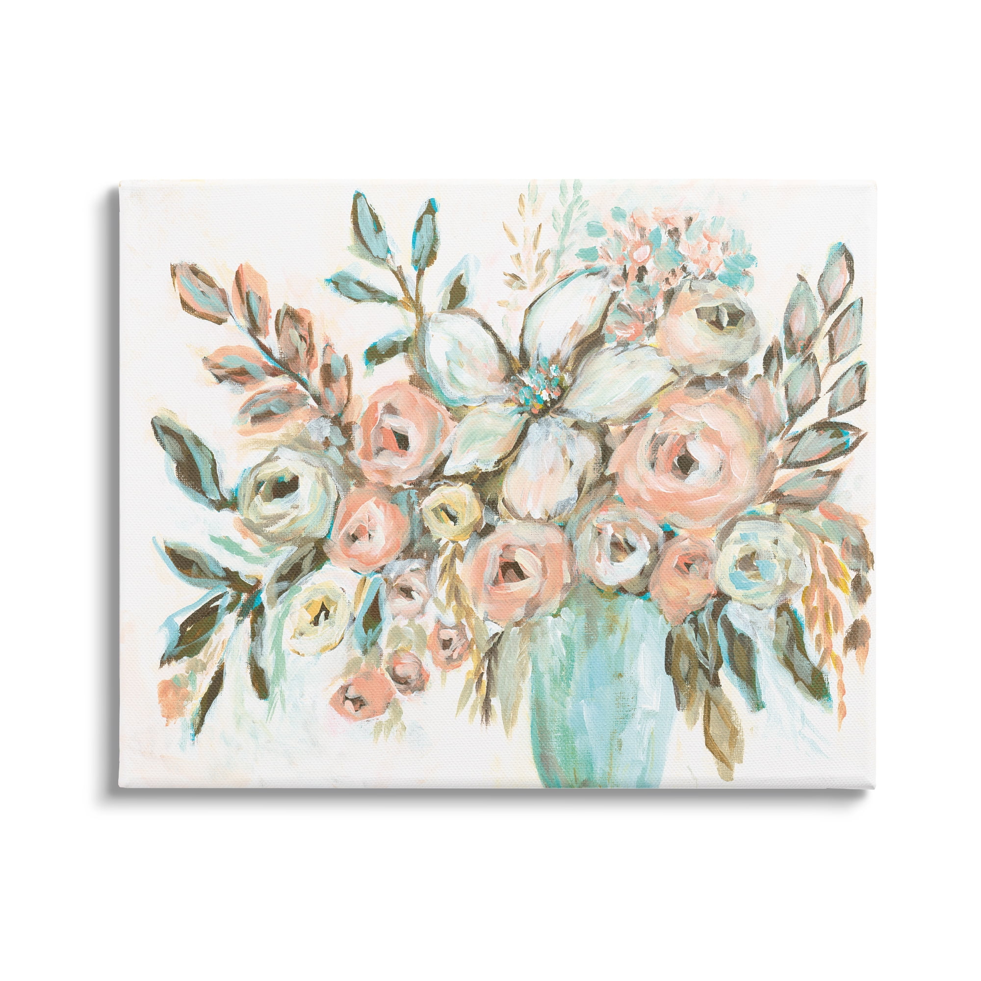 Stupell Industries Modern Peonies Arrangement Botanical & Floral Painting Gallery Wrapped Canvas Print Wall Art, 40 x 30