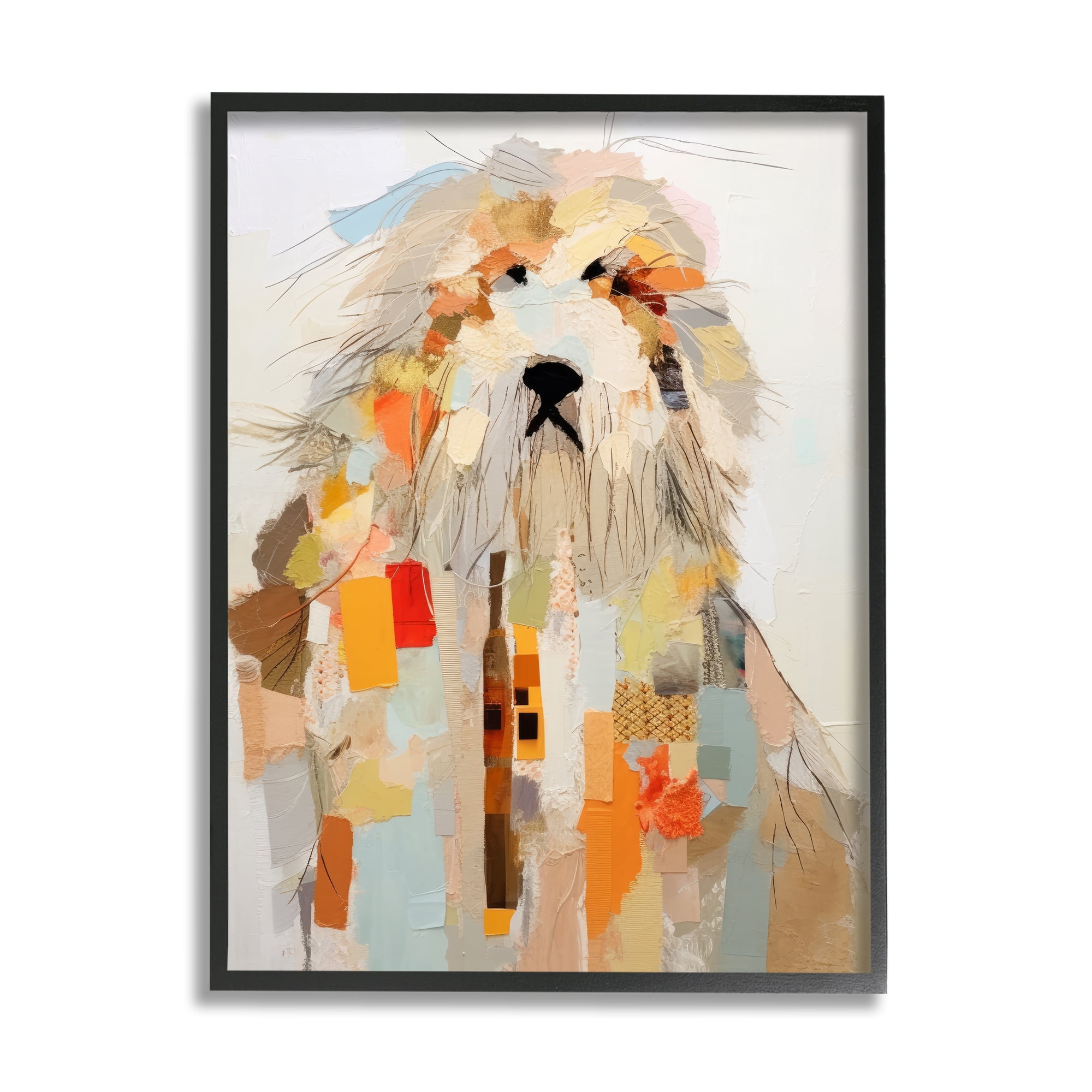 Stupell Industries Modern Pet Collage Animals & Insects Painting Black Framed Art Print Wall Art, 24 x 30