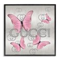 thumbnail image 1 of Stupell Industries Modern Pink Fashion Butterflies Black Framed Giclee Art, 12 x 12, by Madeline Blake, 1 of 8