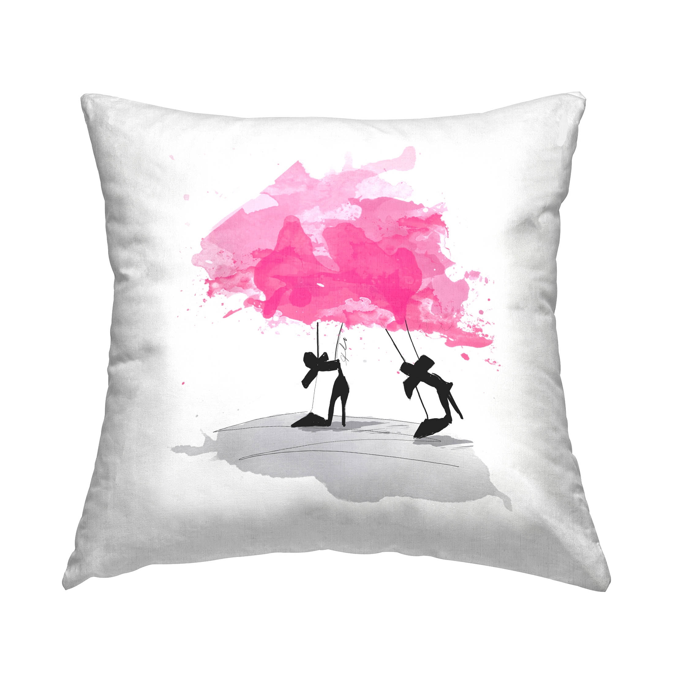 Stupell Industries Modern Pink Heels Fashion Printed Throw Pillow Design by Alison Petrie