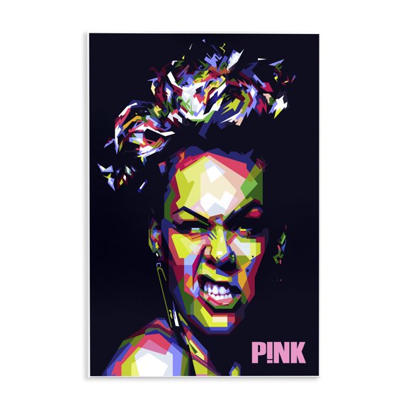 Stupell Industries Contemporary Modern Pink Portrait Abstract Geometric Pattern Bold Shapes Wall Plaque Art, 10 x 15, by Birch&Ink