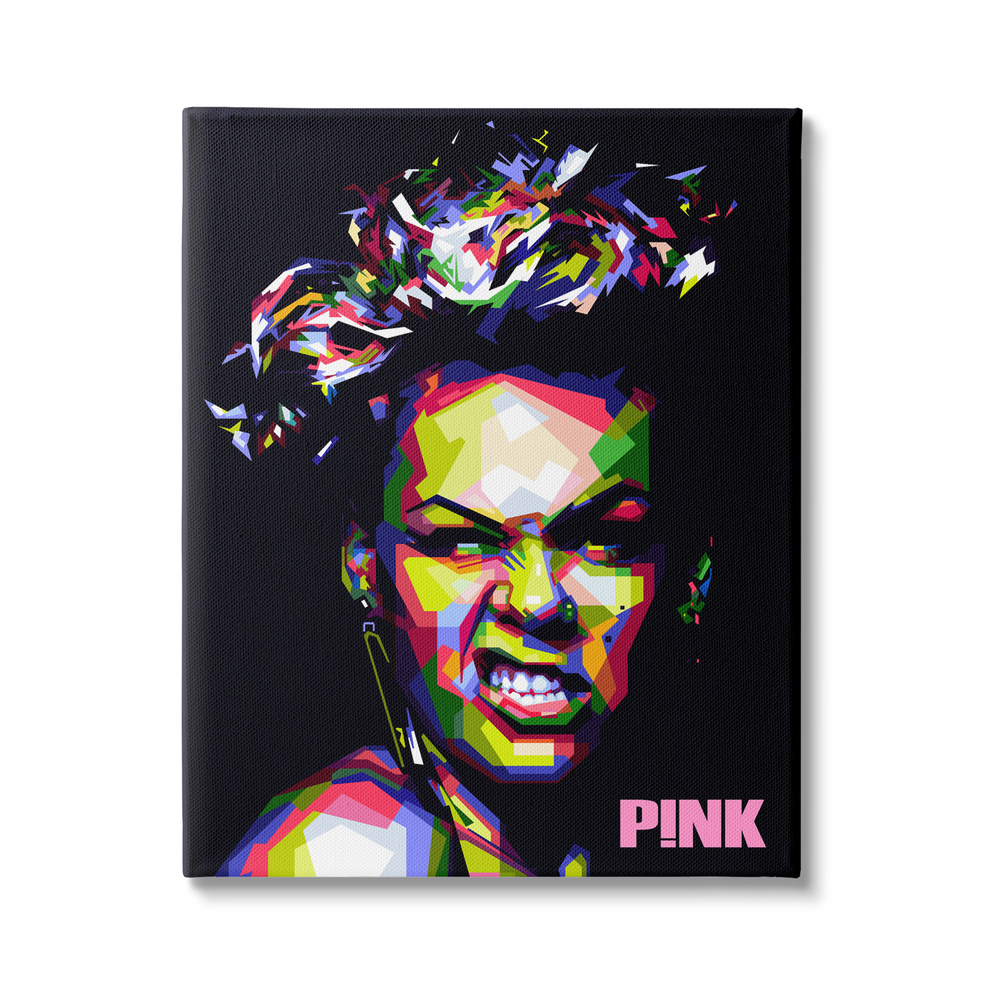 Stupell Industries Modern Pink Portrait Abstract Geometric Pattern Bold Shapes, 16 x 20, Design by Birch&Ink
