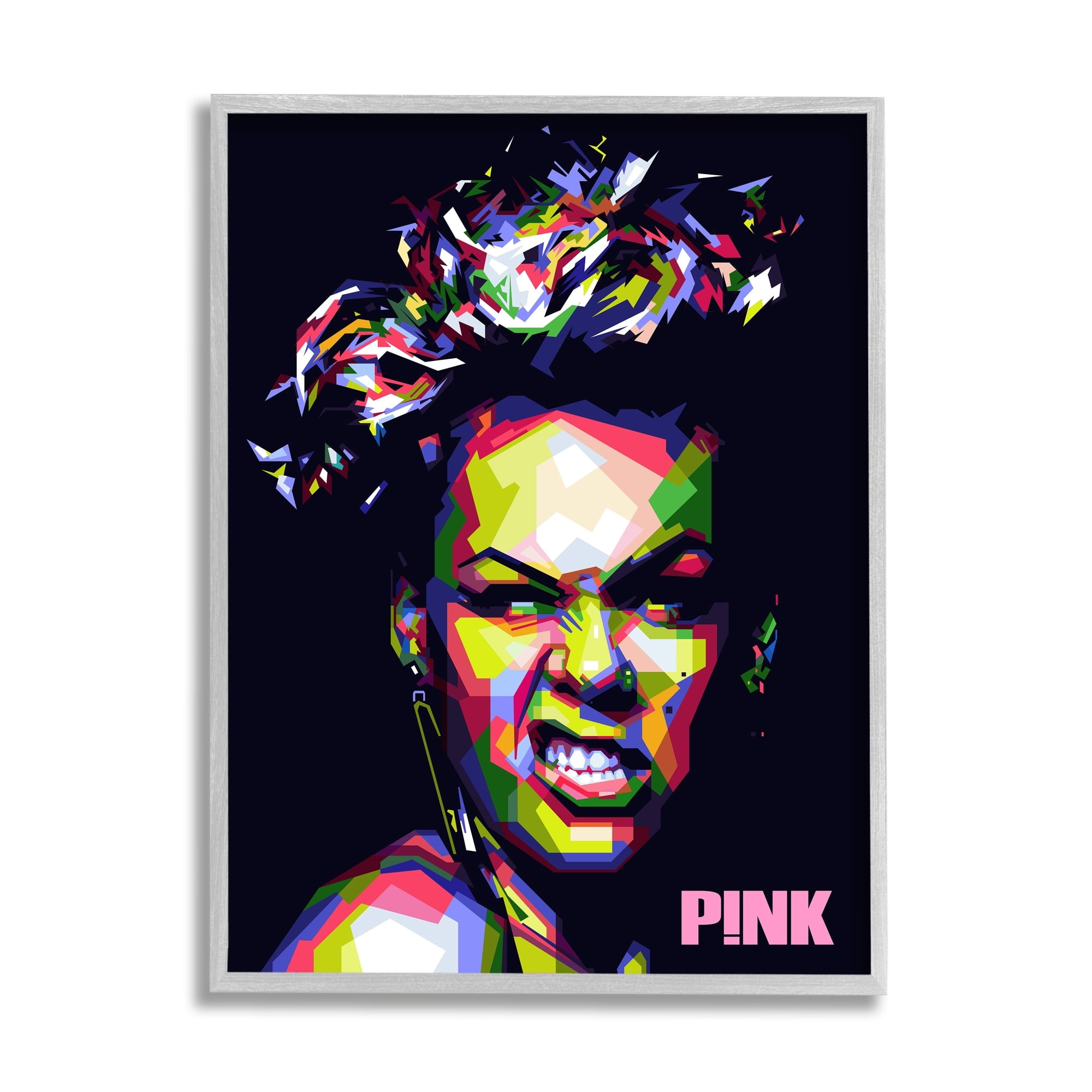 Stupell Industries Modern Pink Portrait Abstract Geometric Pattern Bold Shapes, 24 x 30, Design by Birch&Ink