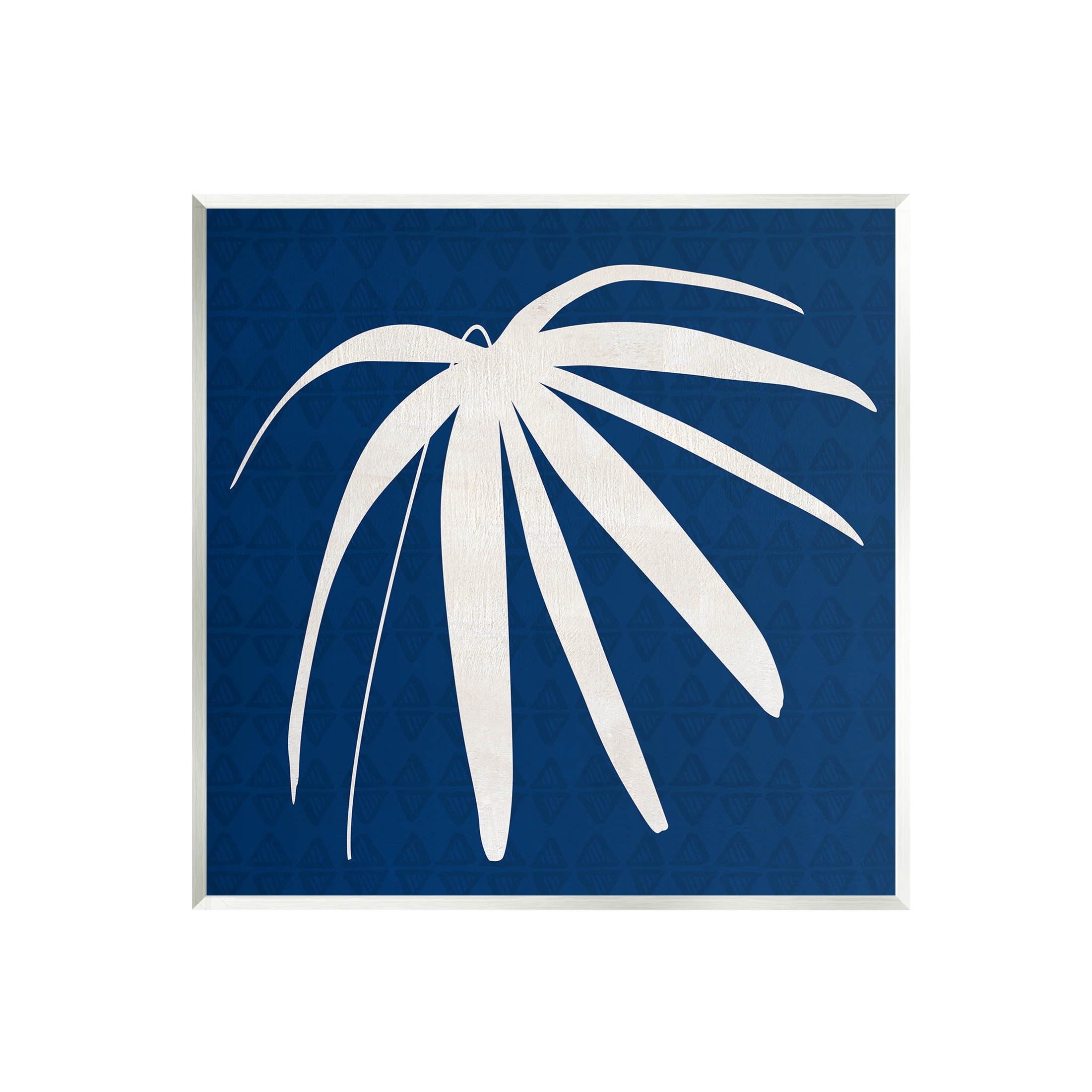 Stupell Industries Modern Plant Leaf Blue Palm Graphic Art Unframed Art Print Wall Art, Design by Susan Jill