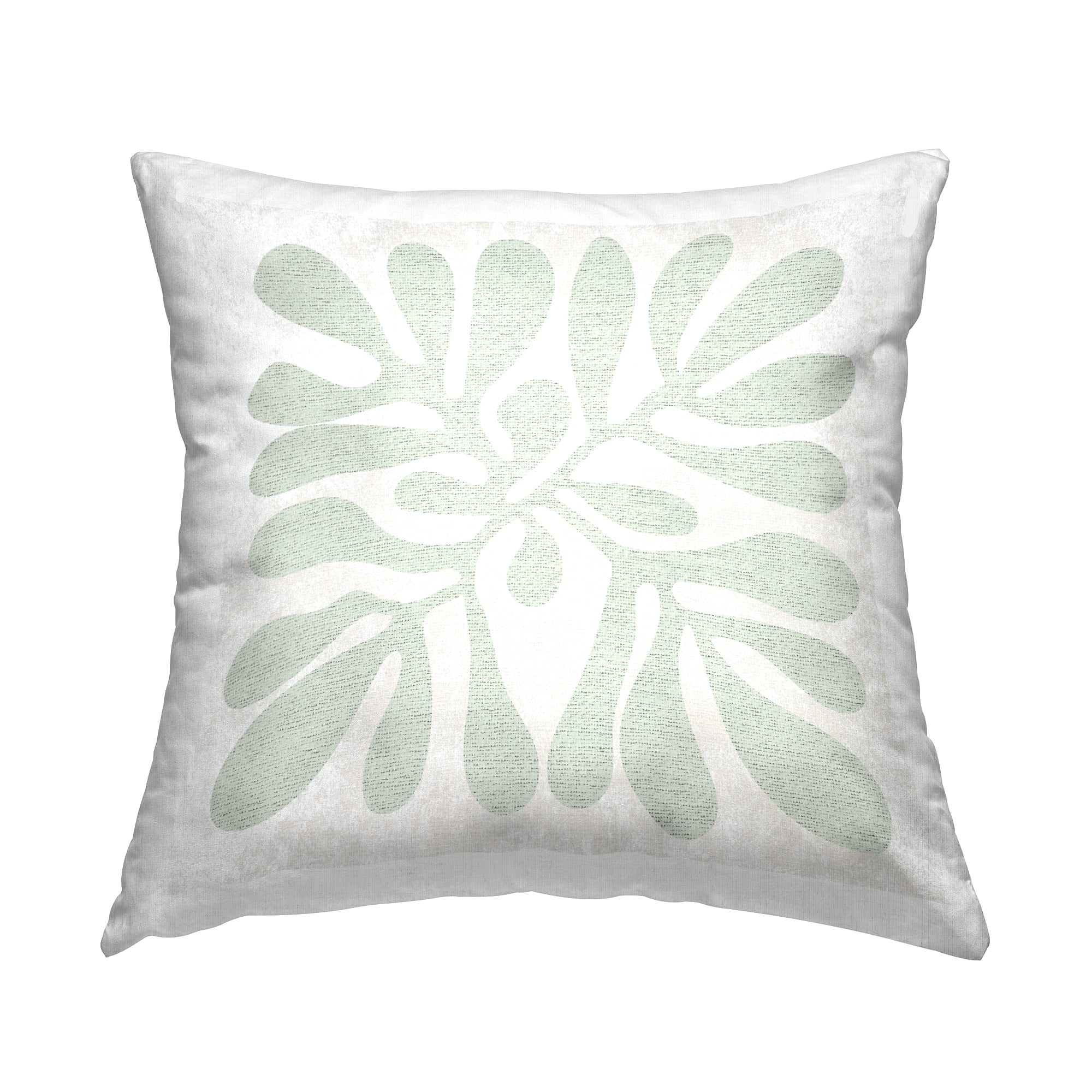Stupell Industries Modern Plant Leaf Square Decorative Printed Throw Pillow, 18 x 18