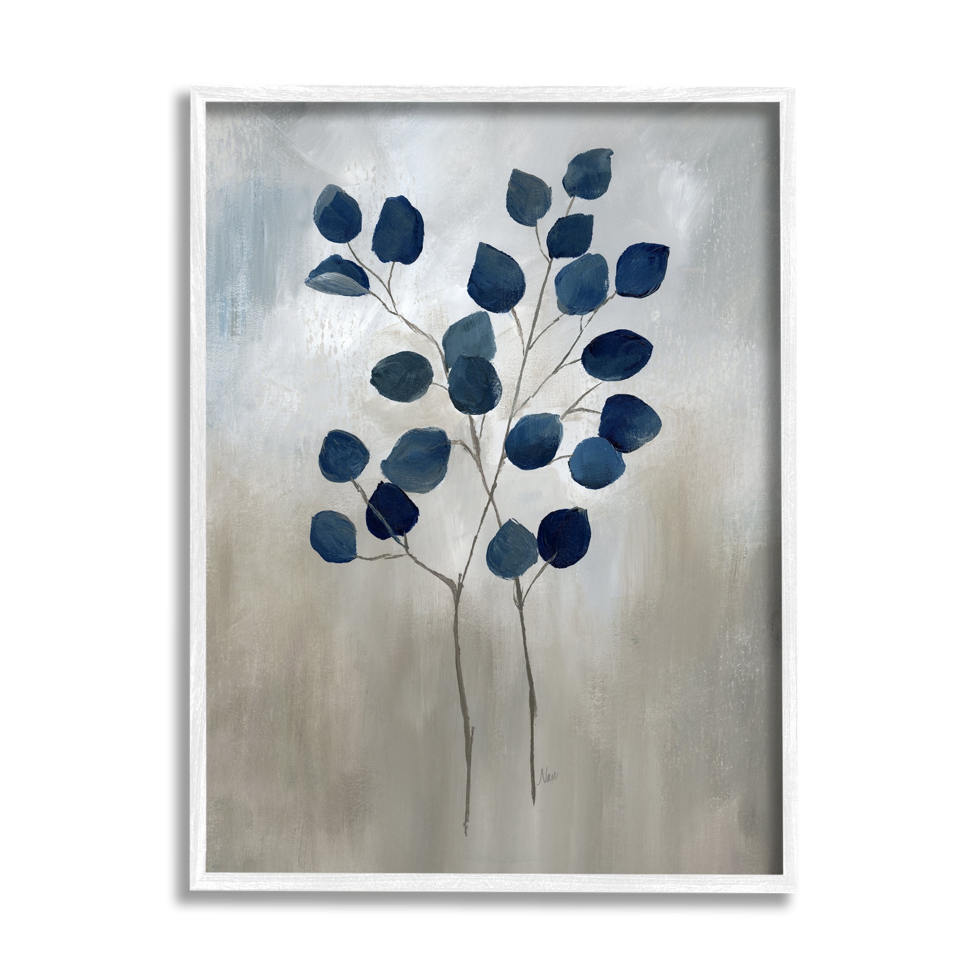 Stupell Industries Modern Plant Sprouts Botanical & Floral Painting White Framed Art Print Wall Art, 16 x 20