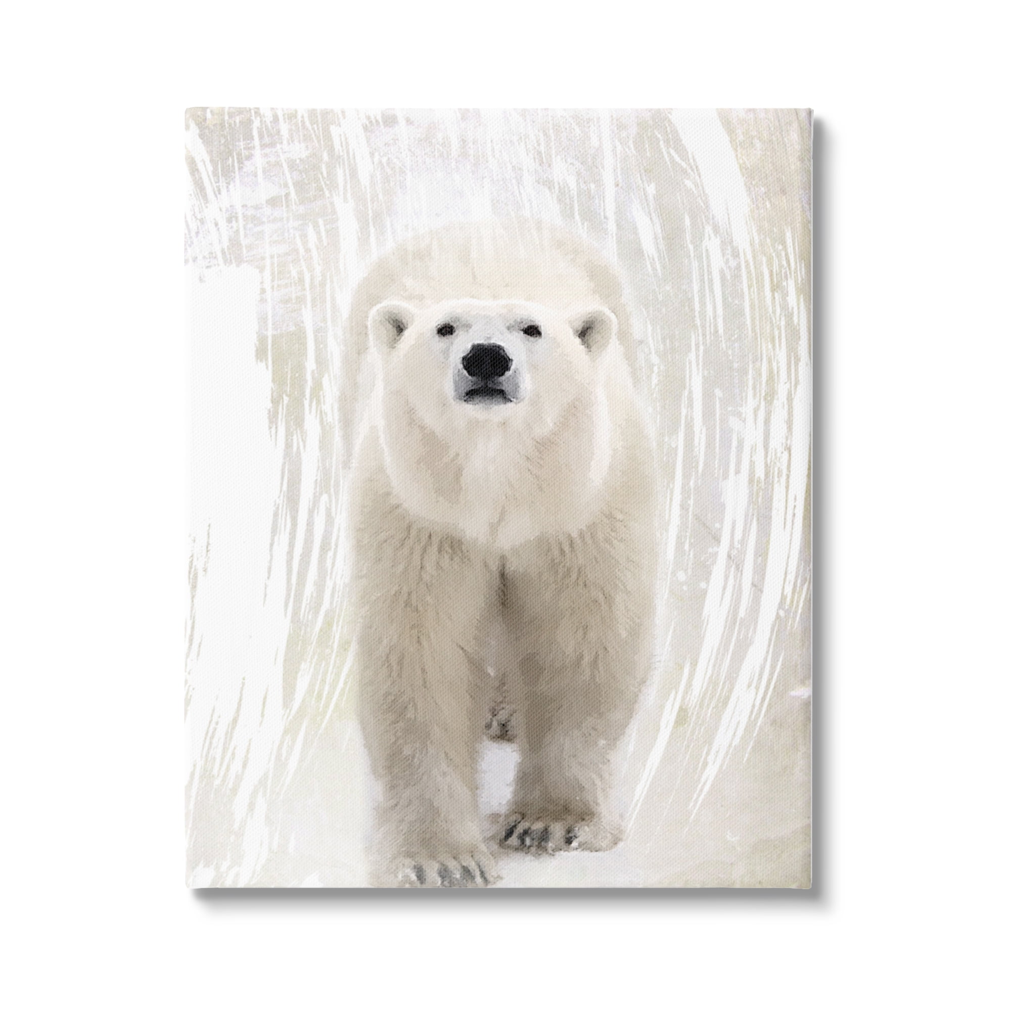 Stupell Industries Modern Polar Bear Portrait Animals & Insects Painting Gallery Wrapped Canvas Print Wall Art, 36 x 48