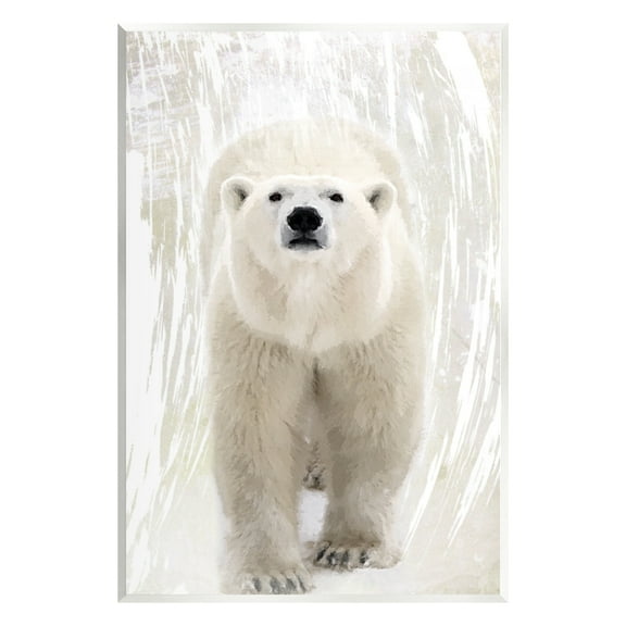 Stupell Industries Modern Polar Bear Portrait Animals & Insects Painting Unframed Art Print Wall Art, 10 x 15