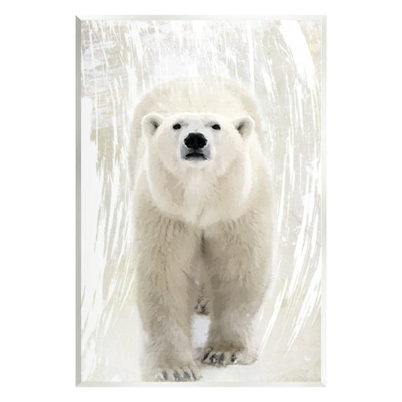 Stupell Industries Modern Polar Bear Portrait Animals & Insects Painting Unframed Art Print Wall Art, 13 x 19