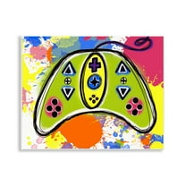 Stupell Industries Modern Pop Controller Novelty Painting Unframed Art Print Wall Art, 14 x 11