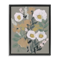 Stupell Industries Modern Poppies Collage Botanical & Floral Painting Black Floater Framed Art Print Wall Art, 17 x 21