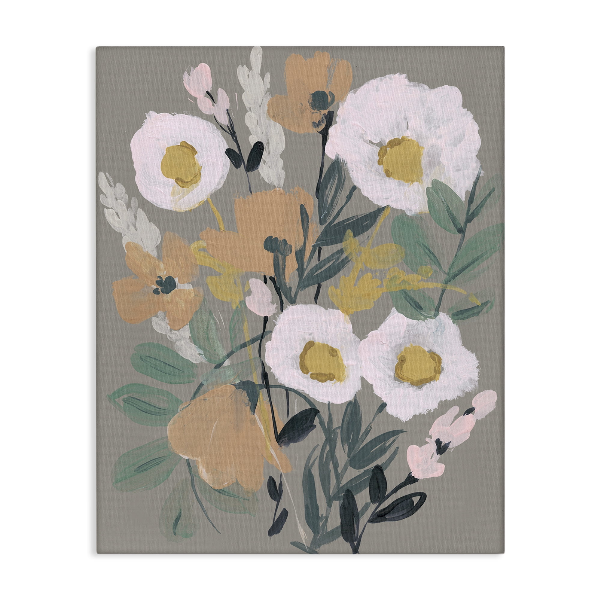 Stupell Industries Modern Poppies Collage Botanical & Floral Painting Gallery Wrapped Canvas Art Print Wall Art, 36 x 48