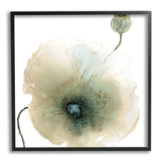 Stupell Industries Modern Poppy Flower Blossom Composition Graphic Art Black Framed Art Print Wall Art, Design by Carol Robinson