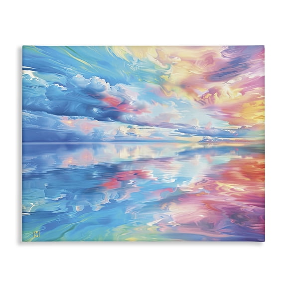 Stupell Industries Modern Prismatic Rainbow Sunset Canvas Art, 20 x 16, by Michael Ward