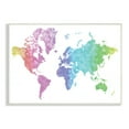 thumbnail image 1 of Stupell Industries Modern Rainbow Map of the World Transitioning Tones, 13 x 19, Designed by BlursByAI, 1 of 5