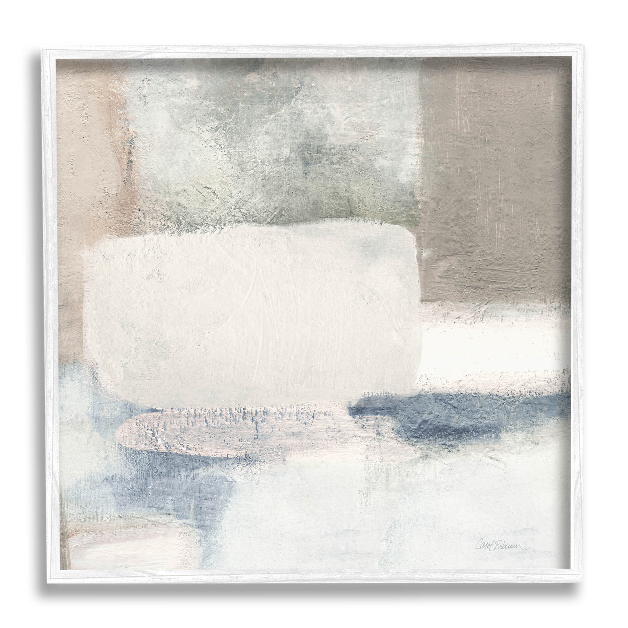 Stupell Industries Modern Rectangular Shapes Arrangement Painting White Framed Art Print Wall Art, Design by Carol Robinson