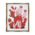 thumbnail image 1 of Stupell Industries Modern Red Cacti Botanical & Floral Painting Gold Floater Framed Art Print Wall Art, 25 x 31, 1 of 9