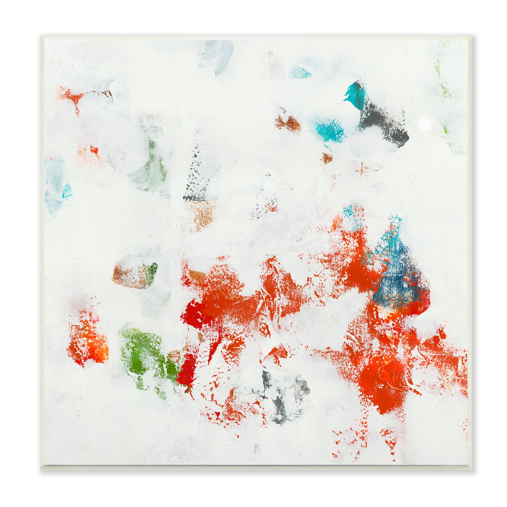 Stupell Industries Modern Red Green Blue Paint Pop Abstraction , 12 x 12, Designed by Jeff Iorillo