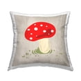 thumbnail image 1 of Stupell Industries Modern Red Mushroom Square Decorative Printed Throw Pillow, 18 x 18, 1 of 4