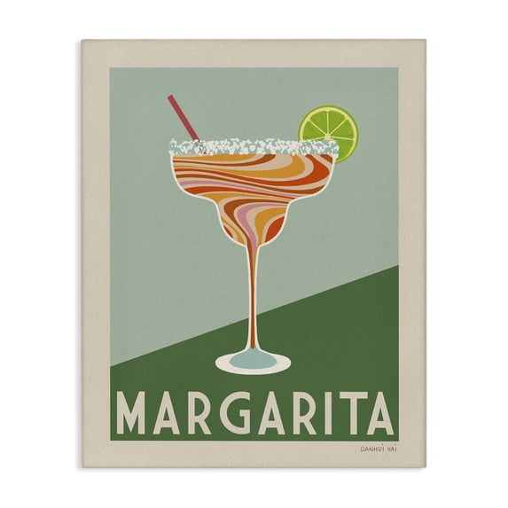 Stupell Industries Modern Retro Swirled Margarita Canvas Art, 16 x 20, by Danhui Nai