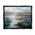 thumbnail image 1 of Stupell Industries Modern River Scenery Landscape Painting Black Floater Framed Canvas Art Print Wall Art, 31 x 25, 1 of 10