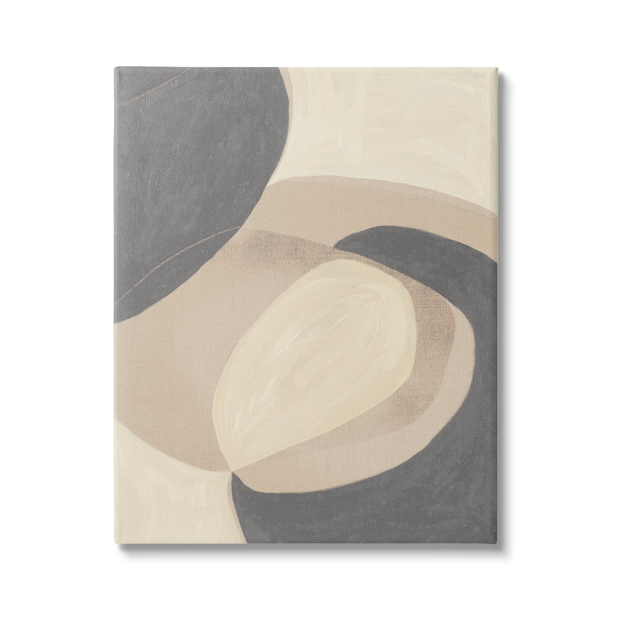 Stupell Industries Modern Rock Shapes Abstract Neutral Tones Canvas Wall Art, 16 x 20, Design by Kippi Leonard