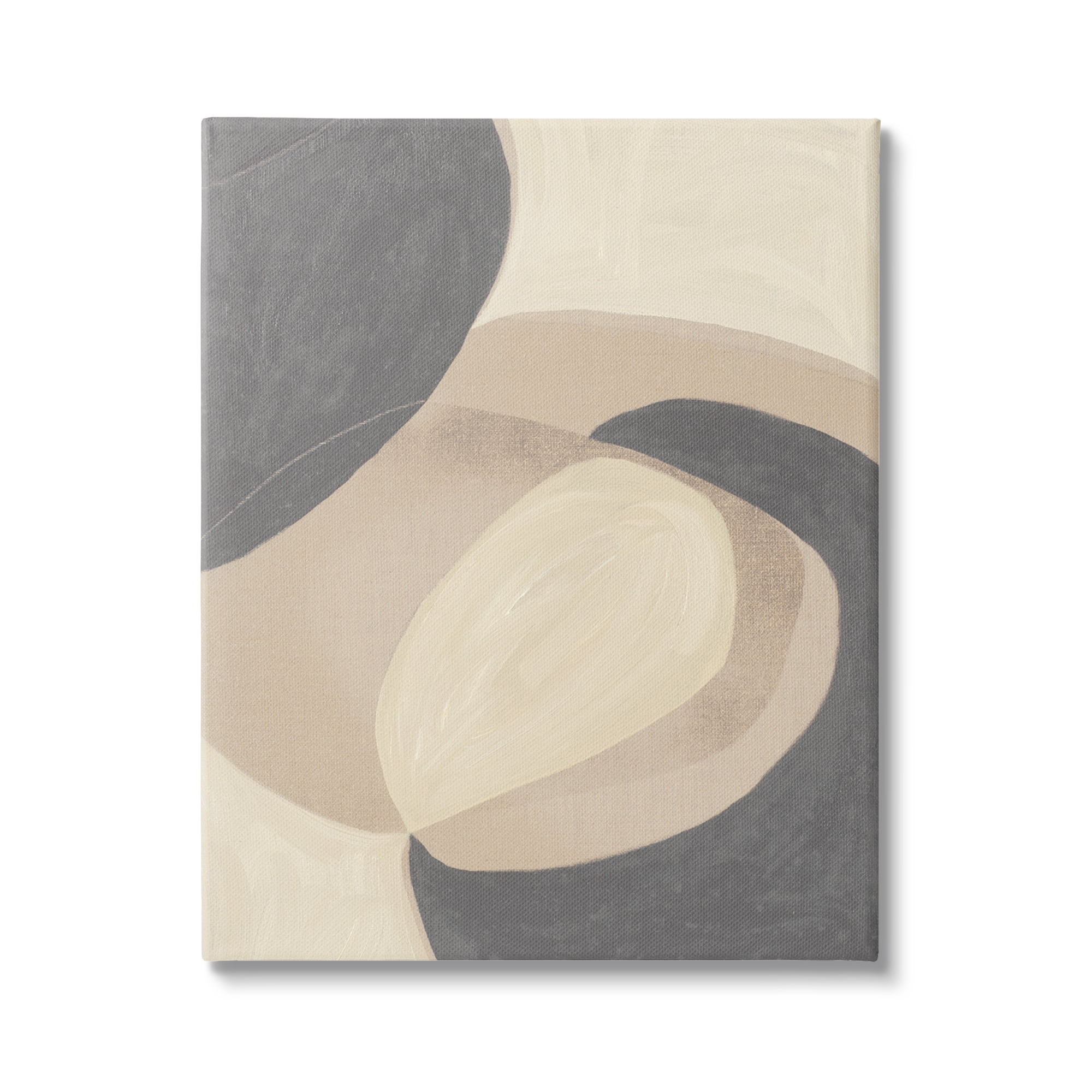 Stupell Industries Modern Rock Shapes Abstract Neutral Tones Canvas Wall Art, 36 x 48, Design by Kippi Leonard