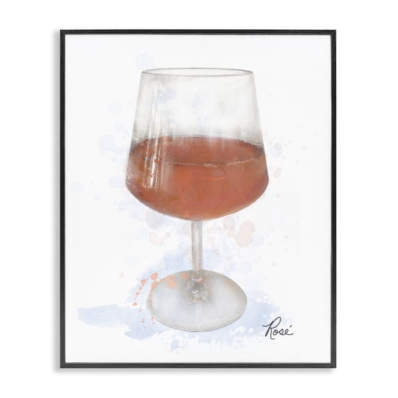 Stupell Industries Modern Modern Rosé in Glass Black Framed Giclee Art, 24 x 30, by Matthew Piotrowicz