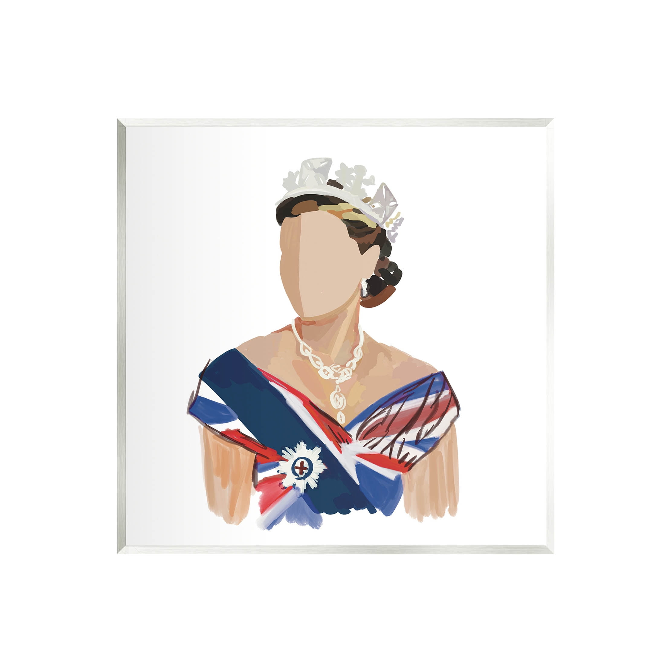 Stupell Industries Modern Royal Portrait Graphic Art Unframed Art Print Wall Art, Design by Amelia Noyes