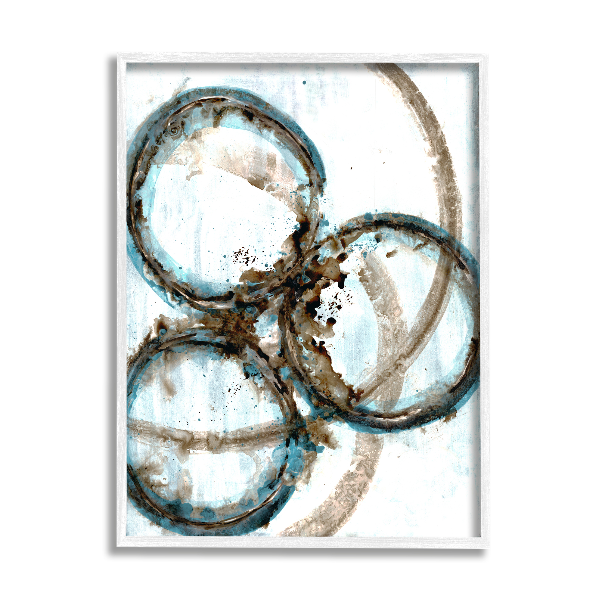 Stupell Industries Modern Rust Inspired Ring Abstract Shape Painting, 11 x 14,Design by Doris Charest