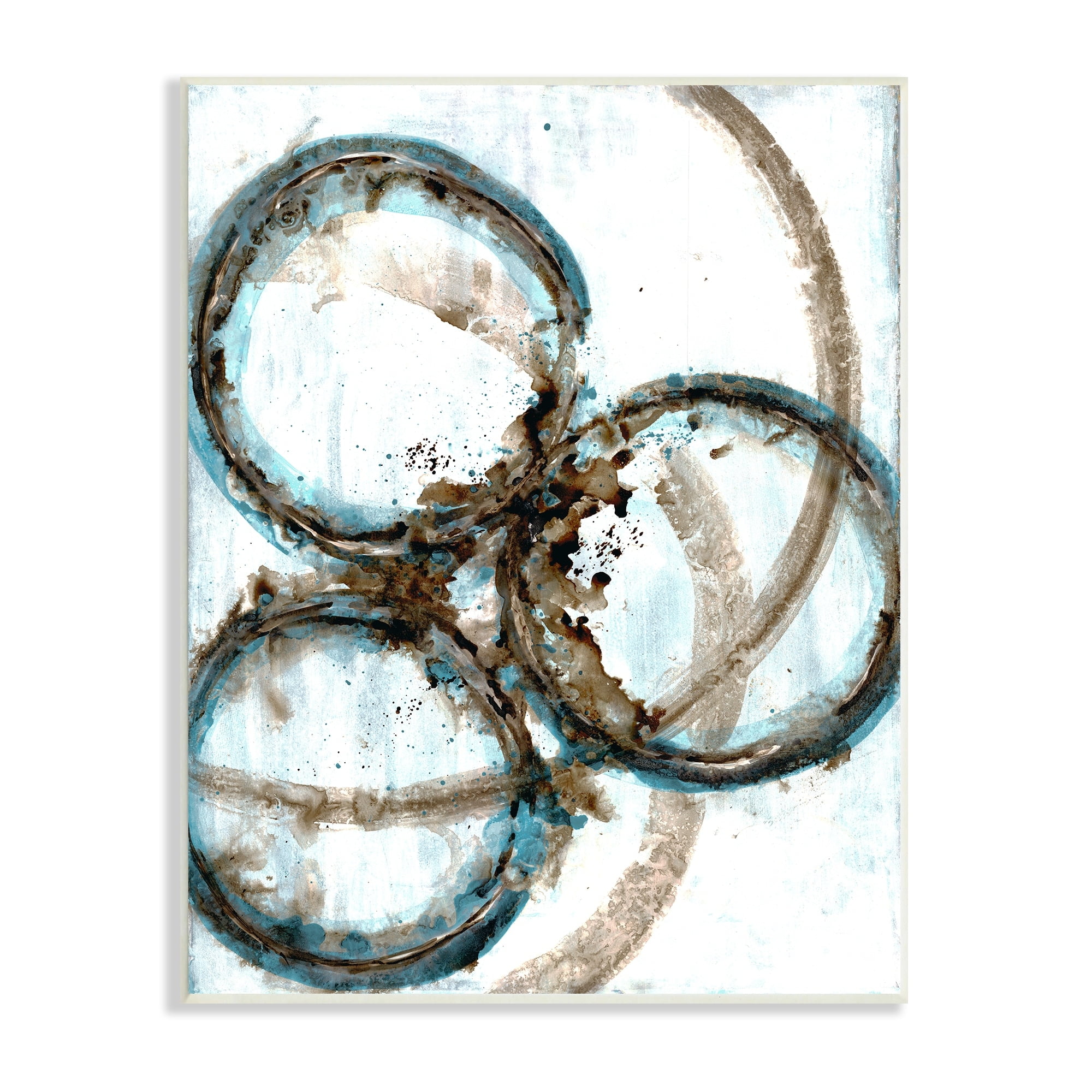 Stupell Industries Modern Rust Inspired Ring Abstract Shape Painting, 13 x 19,Design by Doris Charest