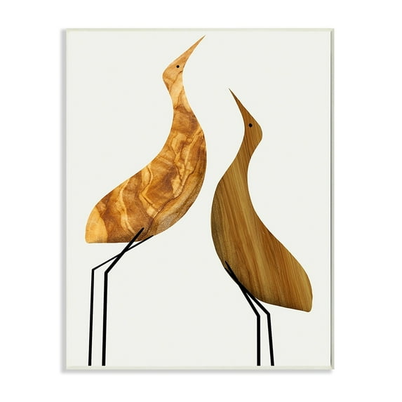 Stupell Industries Modern Rustic Tree Patterned Birds Minimal Abstract Wall Plaque by Daphne Polselli
