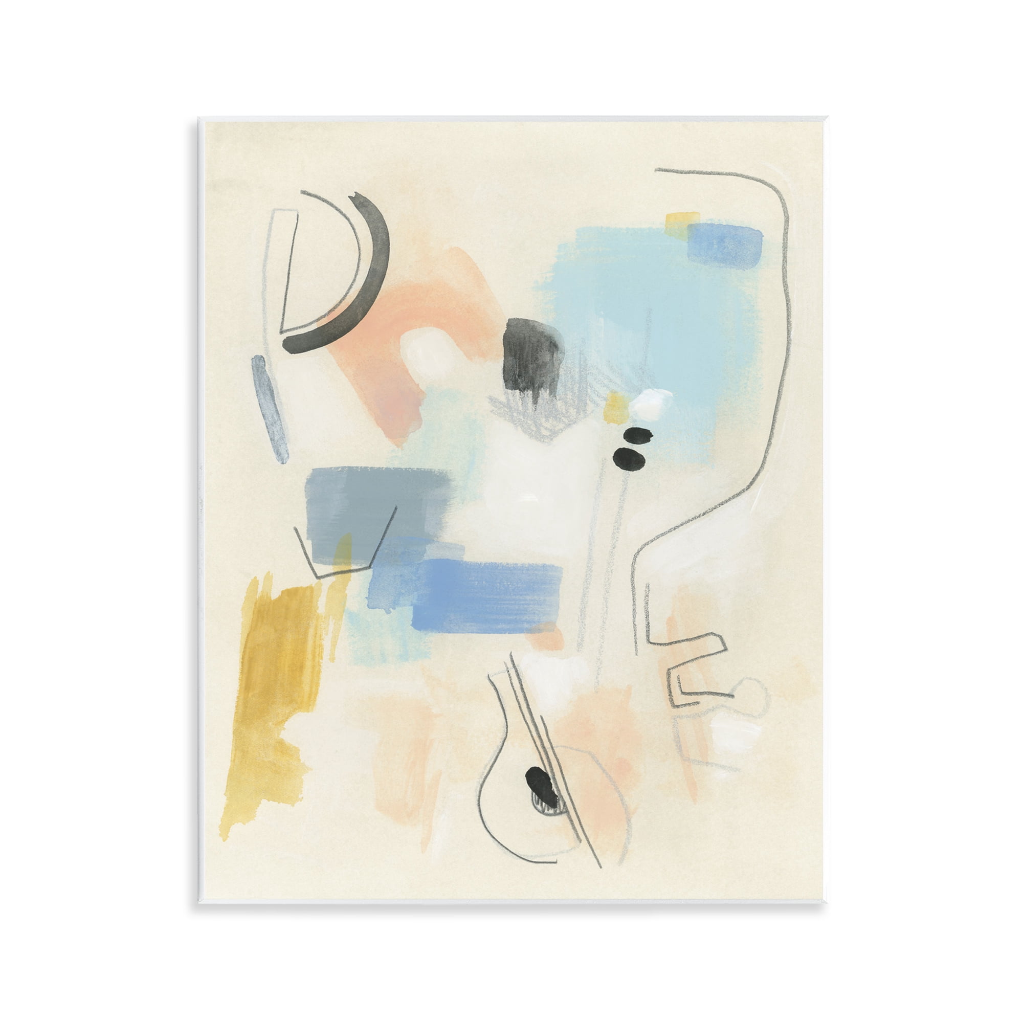 Stupell Industries Modern Scribble Abstraction Abstract Painting Unframed Art Print Wall Art, 11 x 14