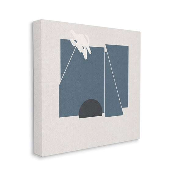 Stupell Industries Modern Shape Collage Minimal Blue Geometric Abstraction, 36 x 36, Design by Jacob Green
