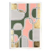 Stupell Industries Modern Shapes & Glam Abstract Painting Unframed Art Print Wall Art, 10 x 15