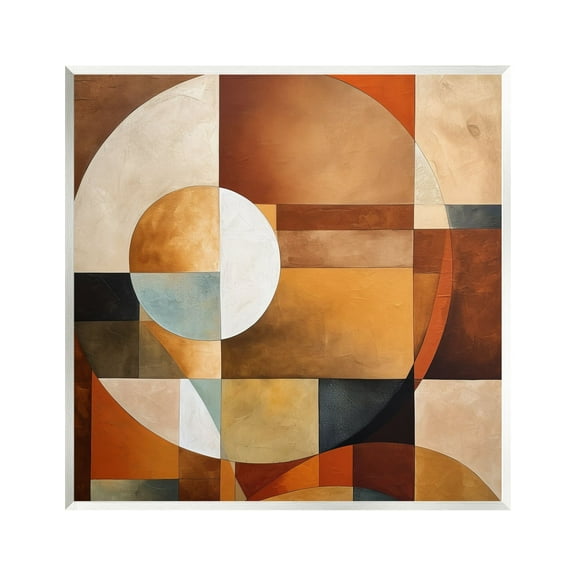 Stupell Industries Modern Shapes Pattern Abstract Painting Unframed Art Print Wall Art, 12 x 12