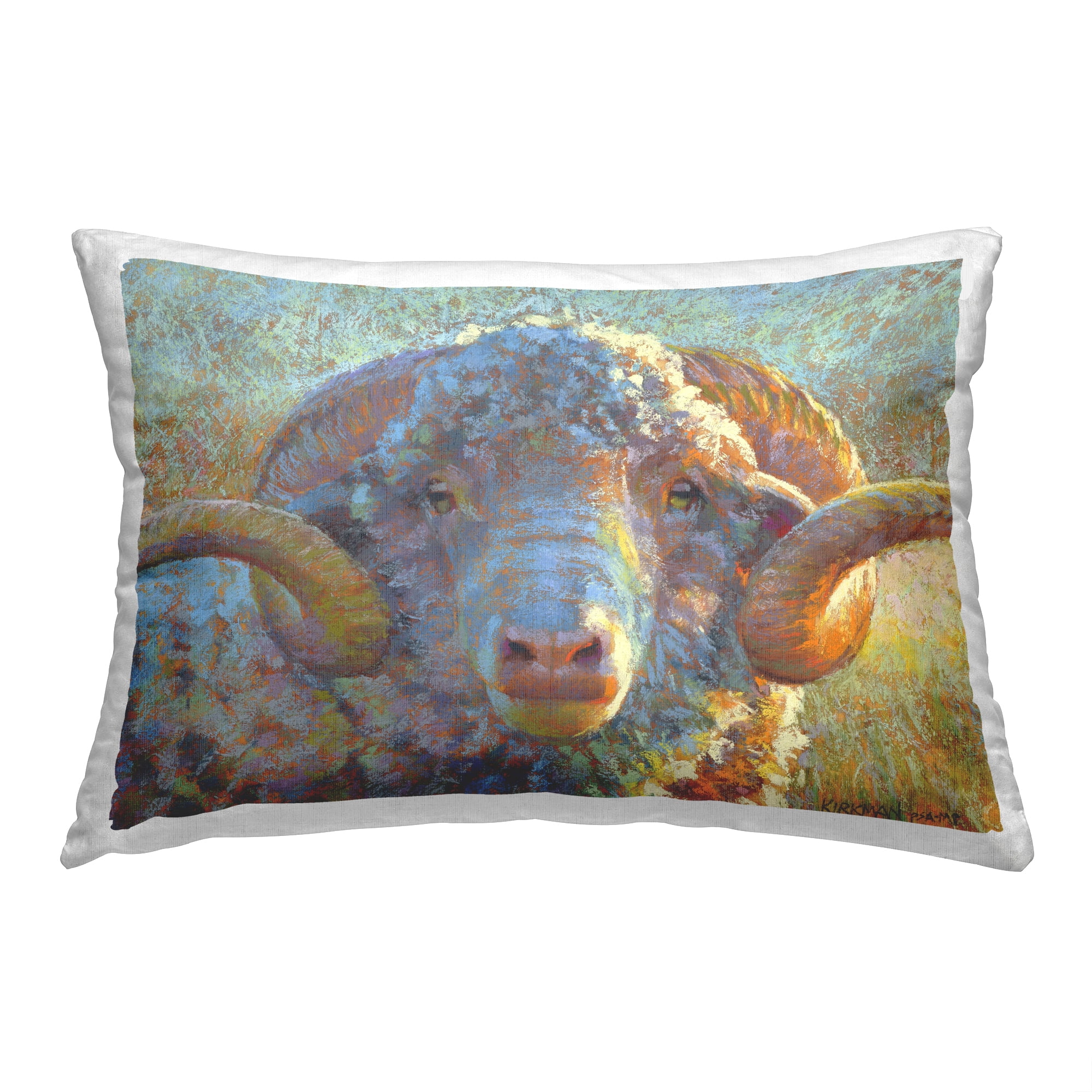Stupell Industries Modern Sheep Portrait Decorative Printed Throw Pillow, 14 x 20
