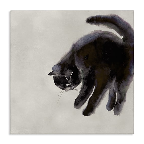 Stupell Industries Modern Simple Cat Watercolor Canvas Art, 36 x 36, by Melissa Wang