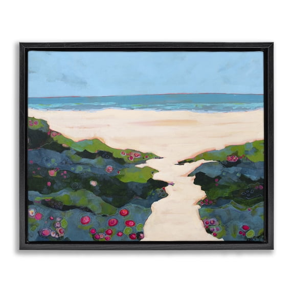 Stupell Industries Modern Modern Smooth Coasting Black Floating Frame Canvas Art, 31 x 25, by Dorothy Holmes Mohler