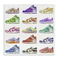 thumbnail image 1 of Stupell Industries Modern Sneakers Array Fashion Painting Wrapped Canvas Art Print Wall Art, 24 x 24, 1 of 8