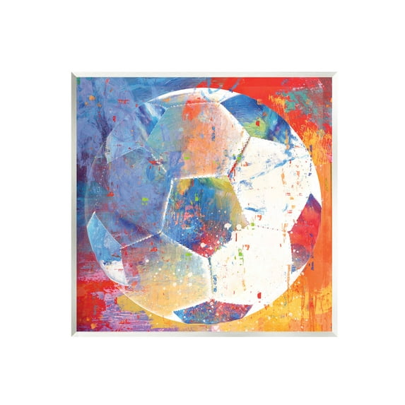 Stupell Industries Modern Soccer Ball Sports Graphic Art Unframed Art Print Wall Art, Design by Savannah Miller