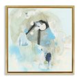 thumbnail image 1 of Stupell Industries Modern Soft Blue Complex Abstraction Gold Floating Frame Canvas Art, 18 x 18, by June Erica Vess, 1 of 8